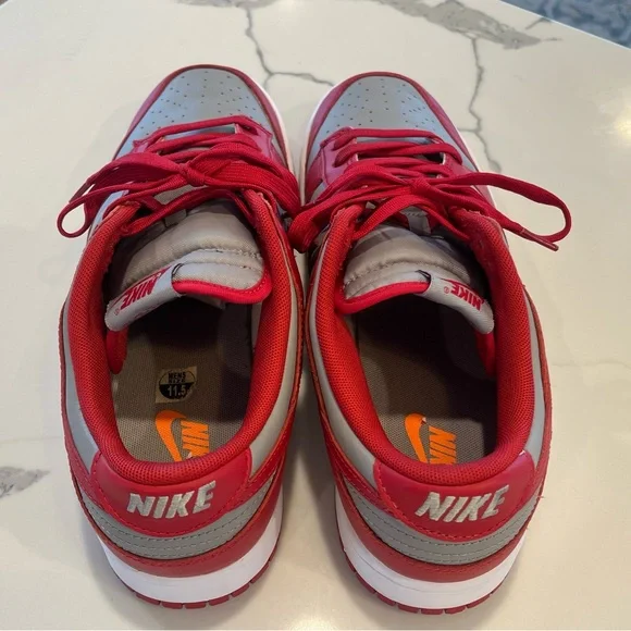 Nike UNLV Dunk Low Retro Sneakers Grey / White / Red  Men’s 11.5 - Picture 10 of 16